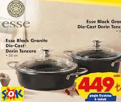ESSE BLACK GRANİTE DİE-CAST DERİN TENCERE